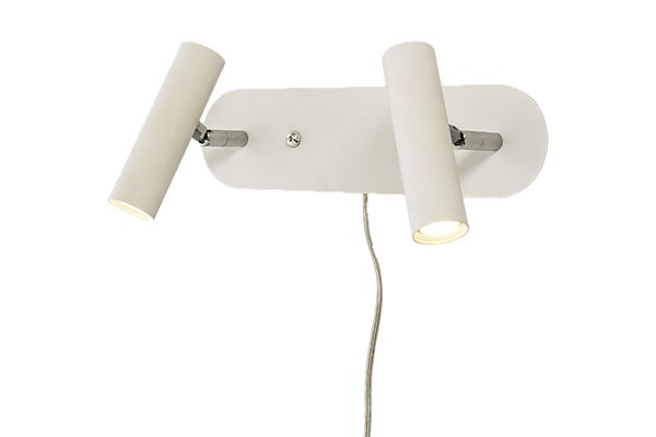Vägglampa Artic dubbel Vit- Aneta