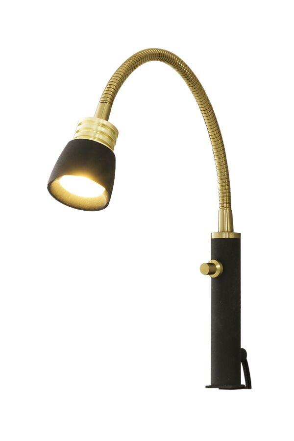 Vägglampa Eketorp Svart/Matt Mässing - Aneta