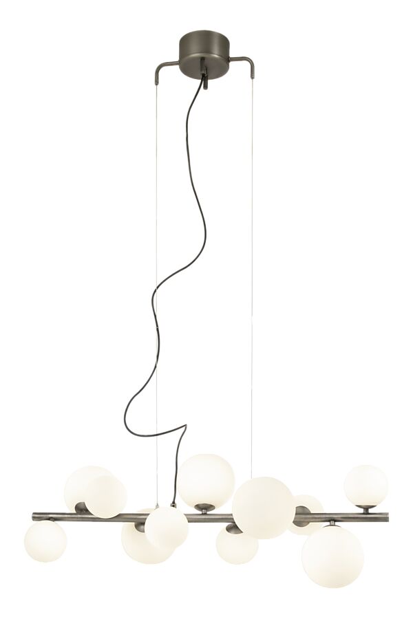 Taklampa Molekyl Tenn/Vit 11L - Aneta