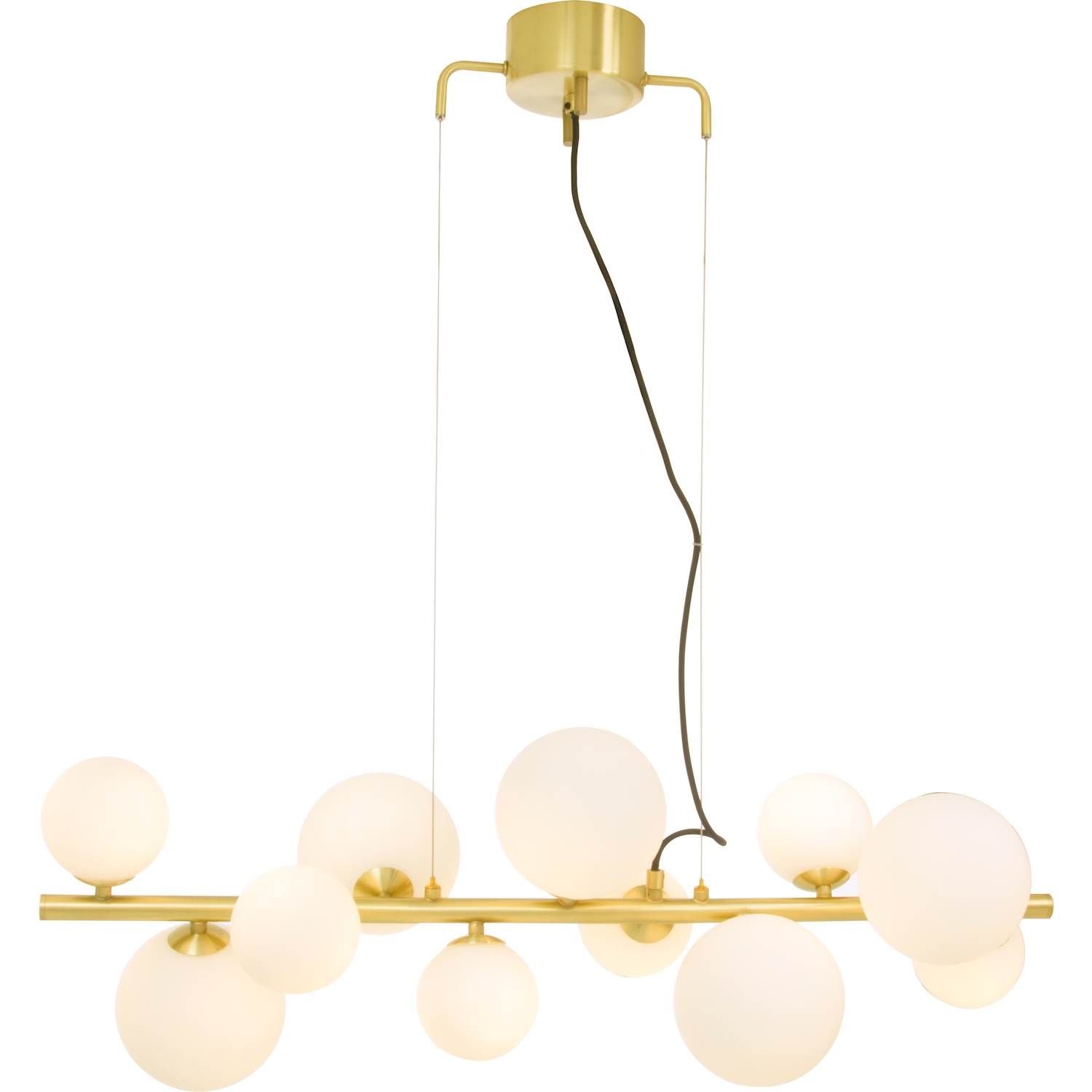 Taklampa Molekyl Vit/Mässing 11L - Aneta lightning