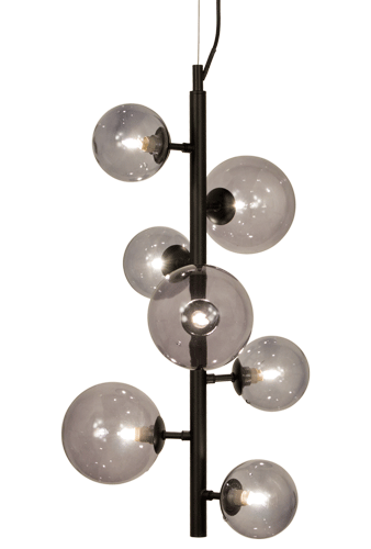 Taklampa Molekyl Svart Lodrät - Scan Lamps