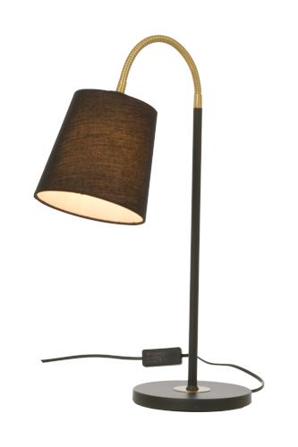 Bordlampa Ljusdal Svart/Mässing - Aneta