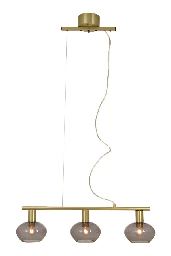 Taklampa Bell Mässing/Rök 3L - Aneta