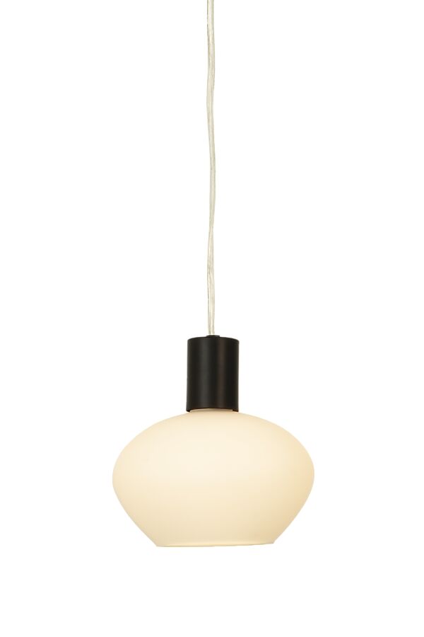 Taklampa Bell Svart/Vit Opal - Aneta