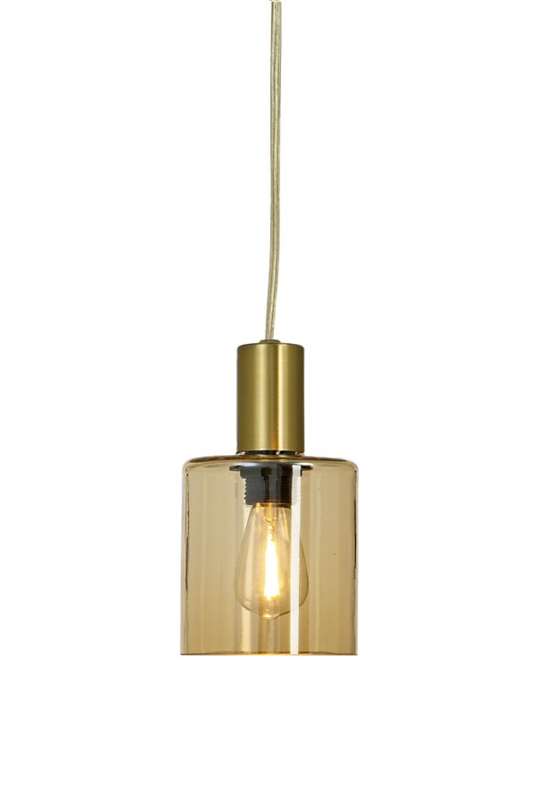 Fönsterlampa Cylinder Matt Mässing/Amber - Aneta