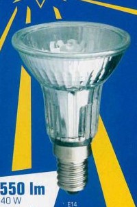 Halogenspot E14 40W Helglas - PAR 16